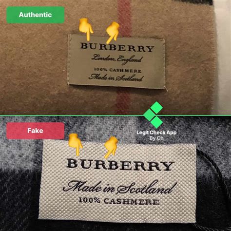 fake burberry scarf label
